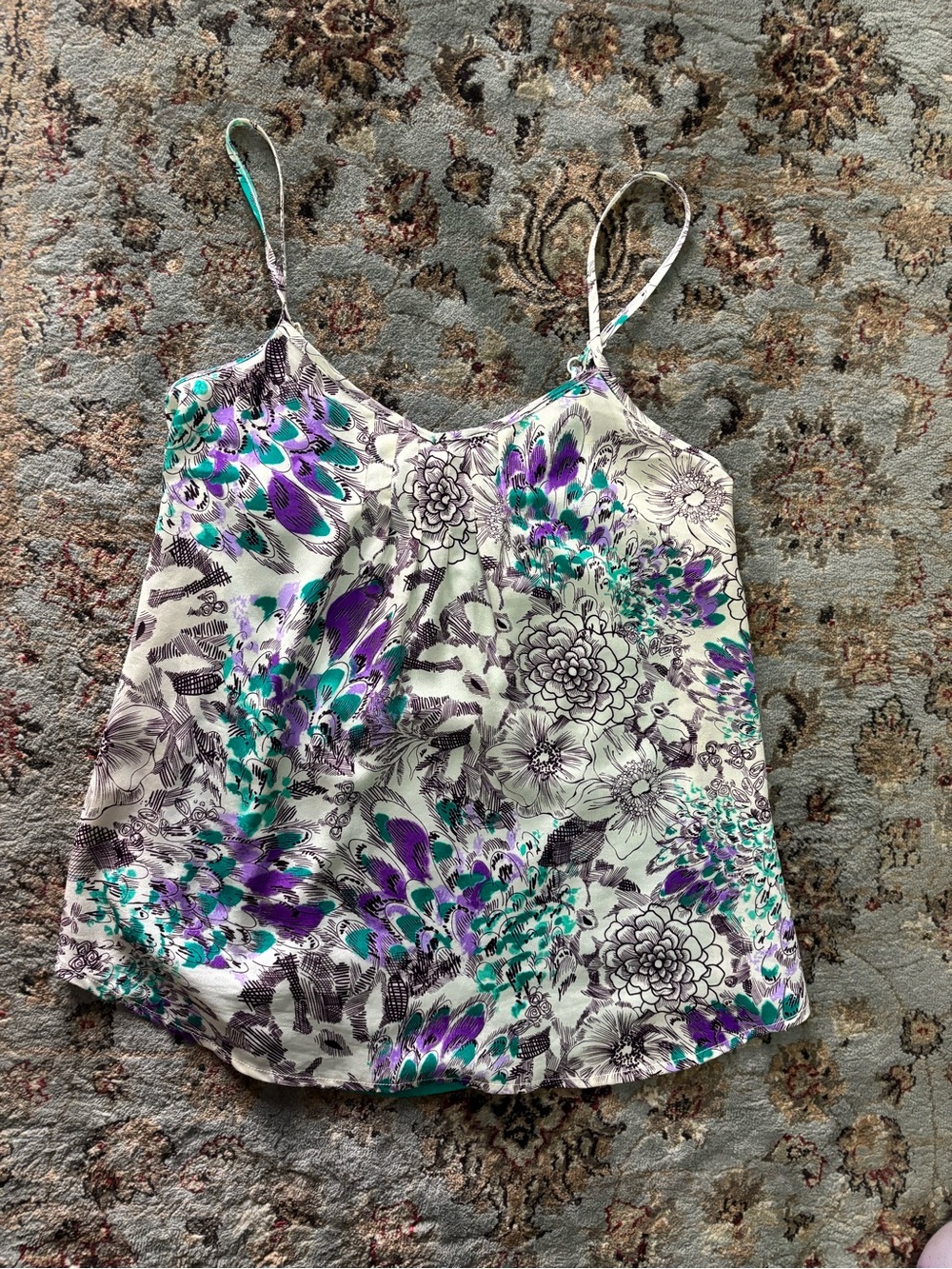 Weavers Y2K Floral Spaghetti-Strap Cami